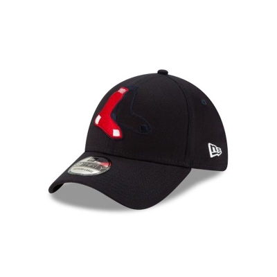 Boston Red Sox Gorra | New Era MLB Logo Elements 39thirty Stretch Fit Cap Mexico - Azules